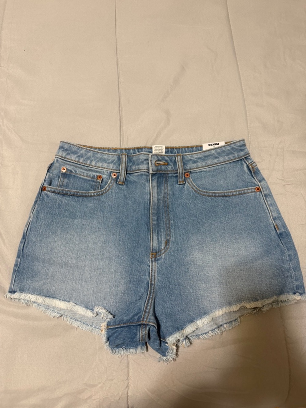 PINK Victoria's Secret Light Blue Distressed Denim Shorts